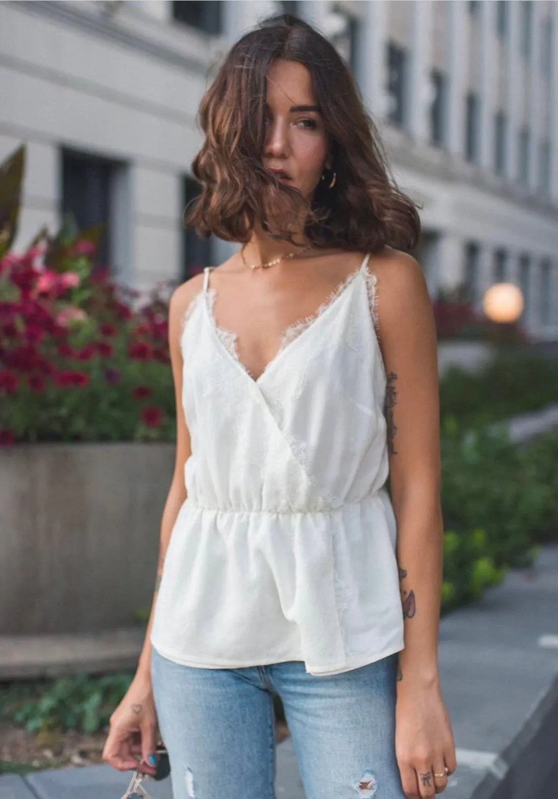 Eyelash Lace Trim Cami