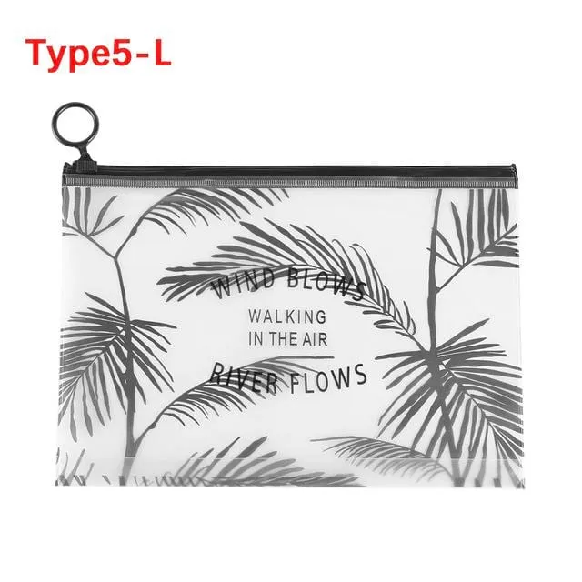 Fashion Women Clear Cosmetic Bags PVC Toiletry Bags Travel Organizer Necessary Beauty Case Makeup Bag Bath Wash Make Up Box