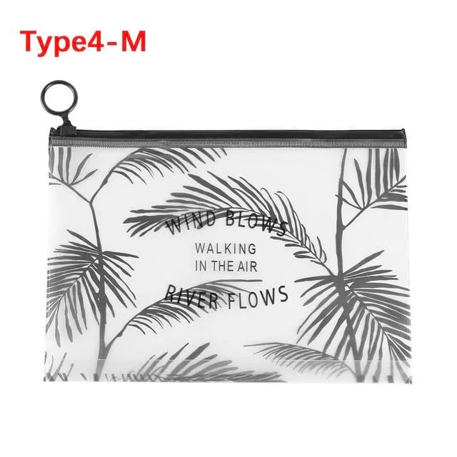 Fashion Women Clear Cosmetic Bags PVC Toiletry Bags Travel Organizer Necessary Beauty Case Makeup Bag Bath Wash Make Up Box