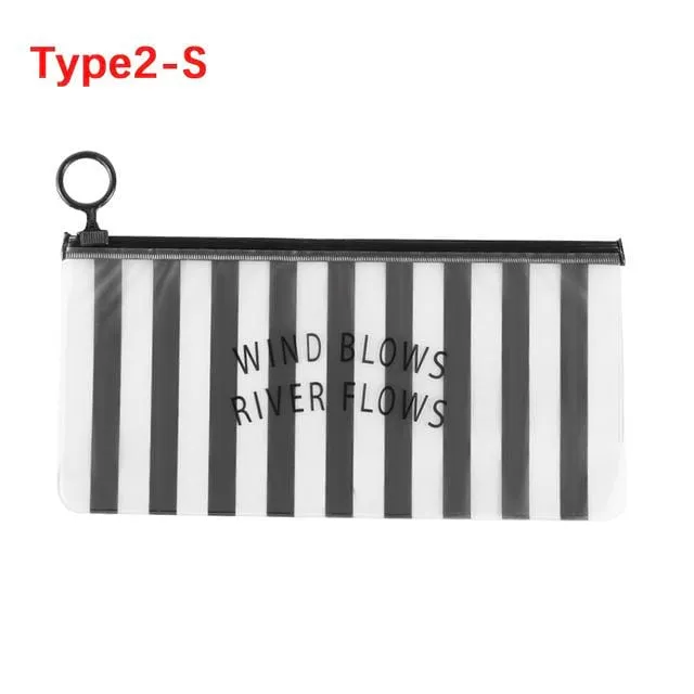 Fashion Women Clear Cosmetic Bags PVC Toiletry Bags Travel Organizer Necessary Beauty Case Makeup Bag Bath Wash Make Up Box