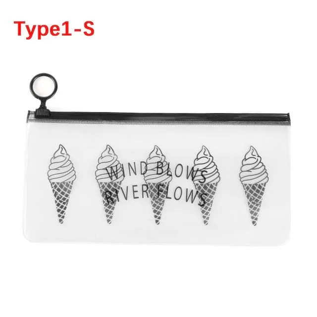 Fashion Women Clear Cosmetic Bags PVC Toiletry Bags Travel Organizer Necessary Beauty Case Makeup Bag Bath Wash Make Up Box