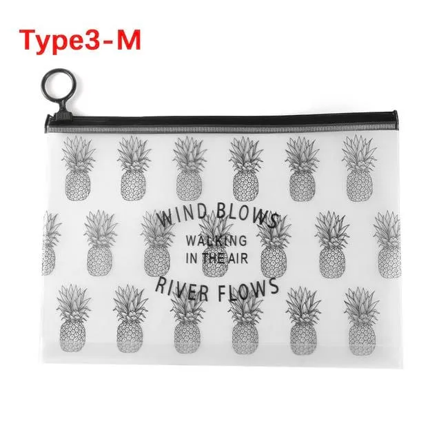 Fashion Women Clear Cosmetic Bags PVC Toiletry Bags Travel Organizer Necessary Beauty Case Makeup Bag Bath Wash Make Up Box
