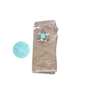 Fingerless Mittens Short, Beige Merino Wool | 104