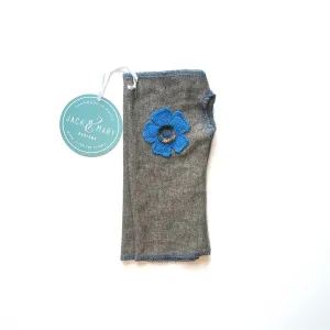Fingerless Mittens Short, Brown Merino Wool | 015