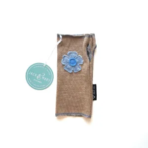 Fingerless Mittens Short, Brown Merino Wool | 021