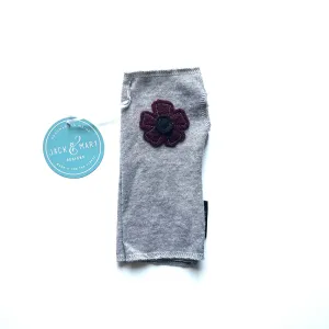 Fingerless Mittens Short, Grey Merino Wool | 088