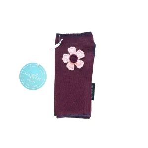 Fingerless Mittens Short, Maroon Merino Wool | 095