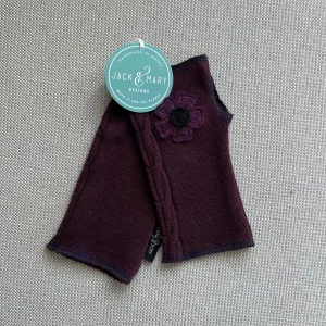 Fingerless Mittens Short, Mulberry Merino Wool | 153