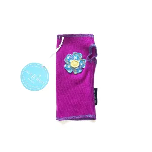 Fingerless Mittens Short, Pink Merino Wool | 177