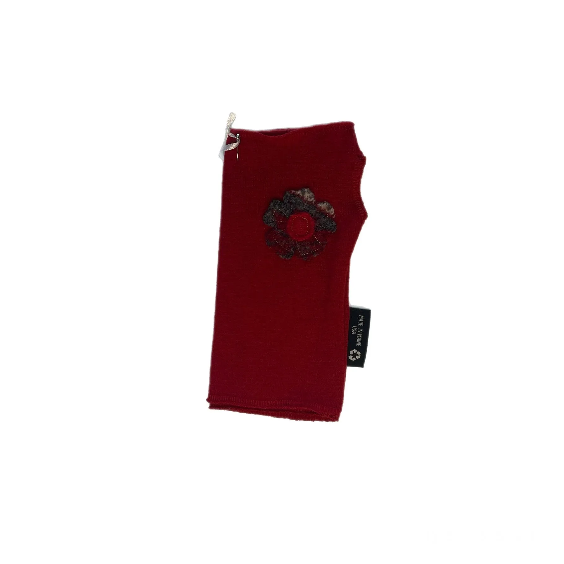 Fingerless Mittens Short, Red Merino Wool | 189