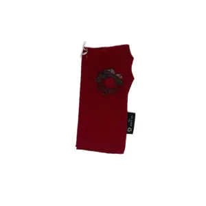 Fingerless Mittens Short, Red Merino Wool | 189