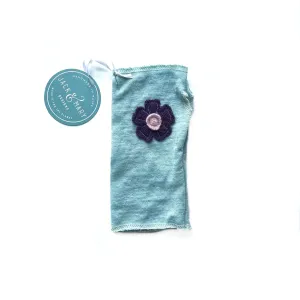 Fingerless Mittens Short, Turquoise Merino Wool | 001