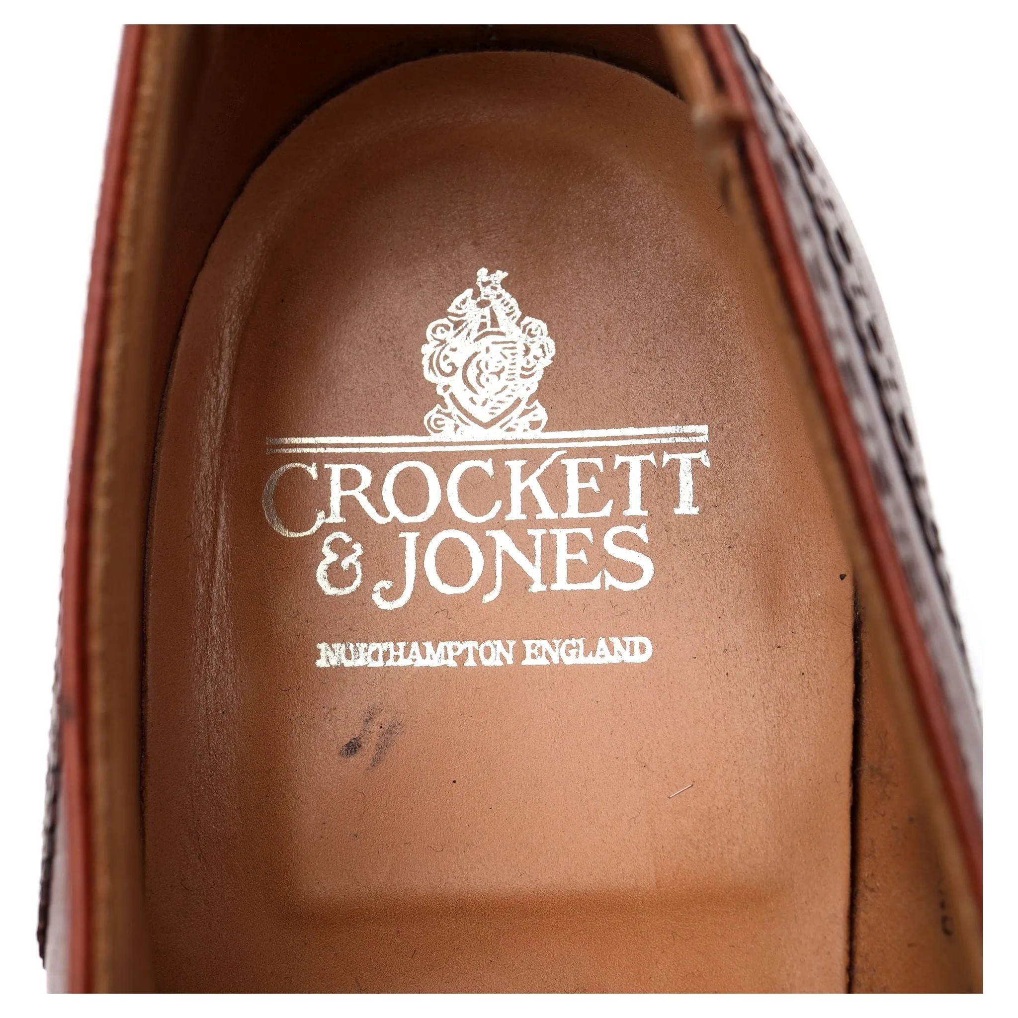 'Finsbury' Tan Brown Leather Oxford Brogue UK 10.5 E