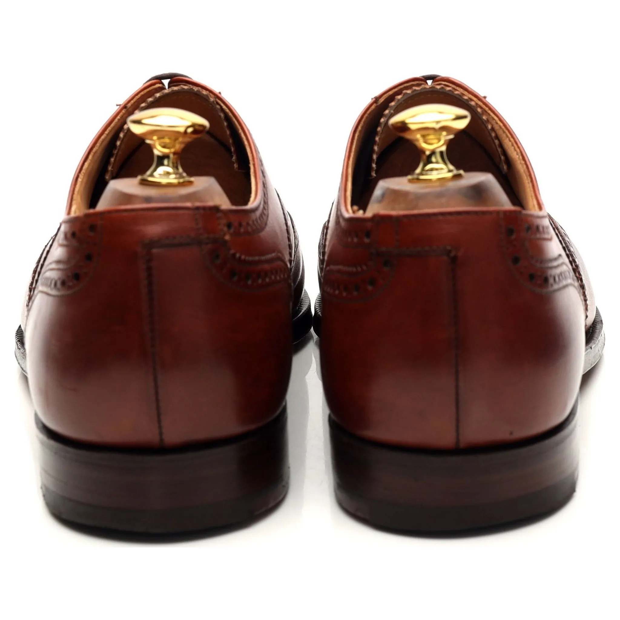 'Finsbury' Tan Brown Leather Oxford Brogue UK 10.5 E