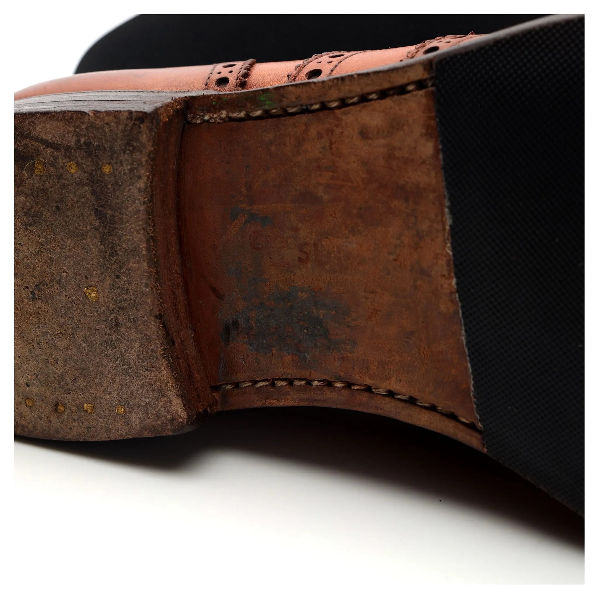 'Finsbury' Tan Brown Leather Oxford Brogue UK 8 F