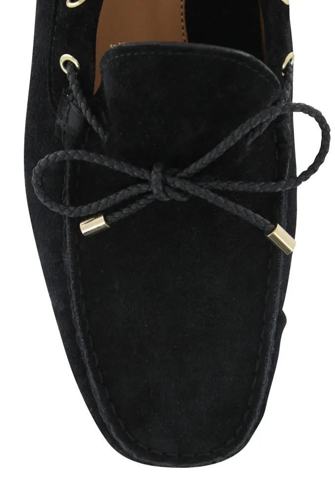 Fiori Di Lusso Black Driving Shoes