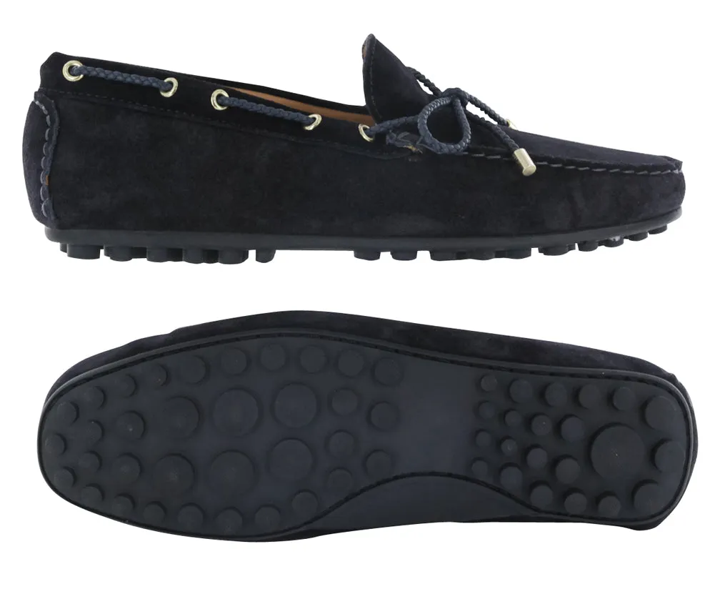 Fiori Di Lusso Dark Blue Driving Shoes
