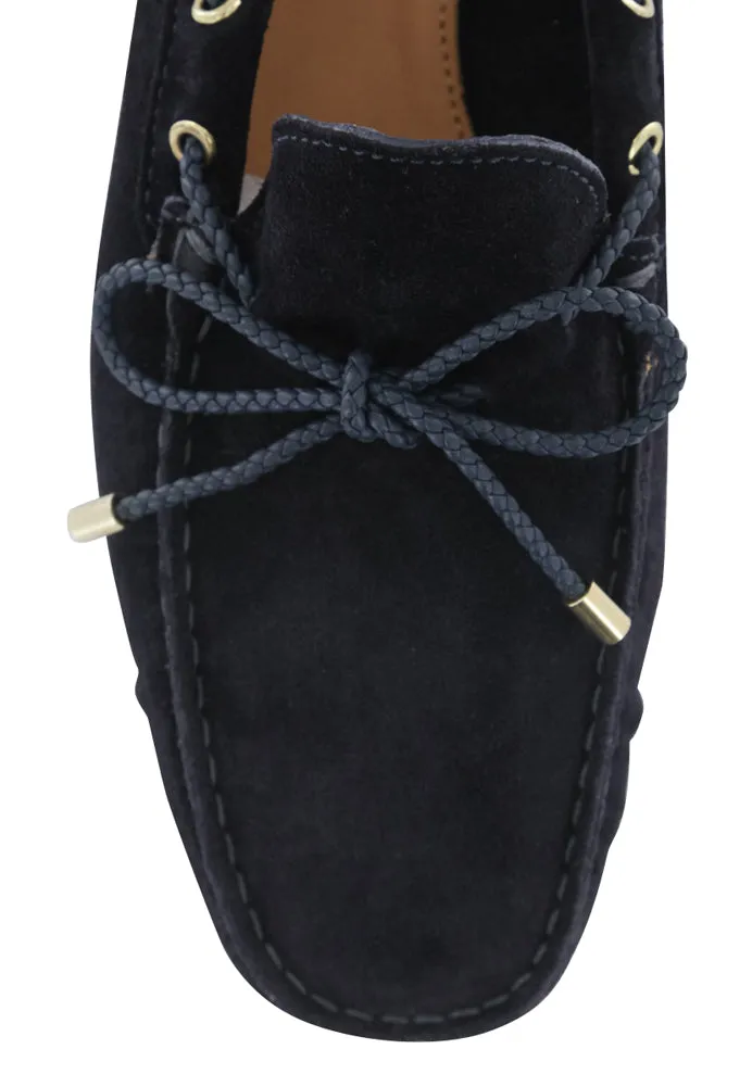 Fiori Di Lusso Dark Blue Driving Shoes