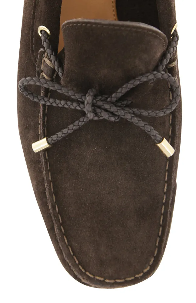 Fiori Di Lusso Dark Brown Driving Shoes