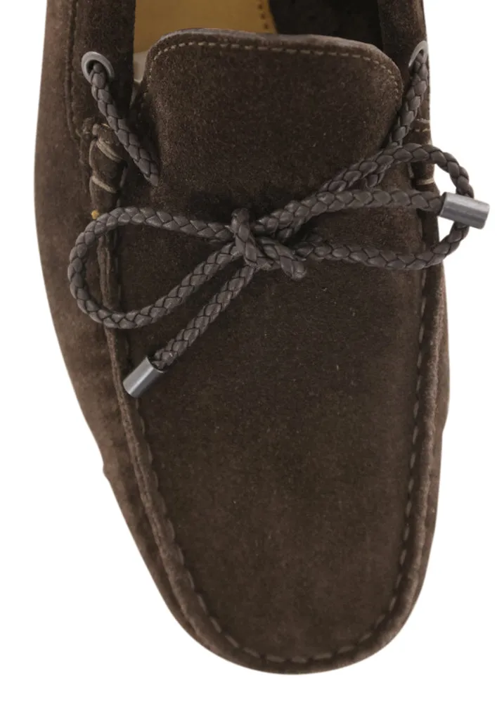 Fiori Di Lusso Dark Brown Driving Shoes