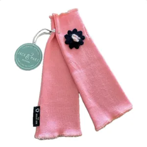 Fit & Flare Fingerless - Bright Pink with Navy Flower - 45