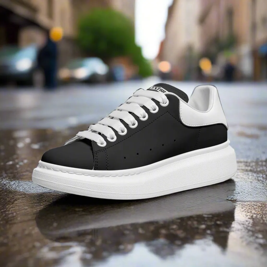 Freaky Shoes® Black Lace Up Sneakers