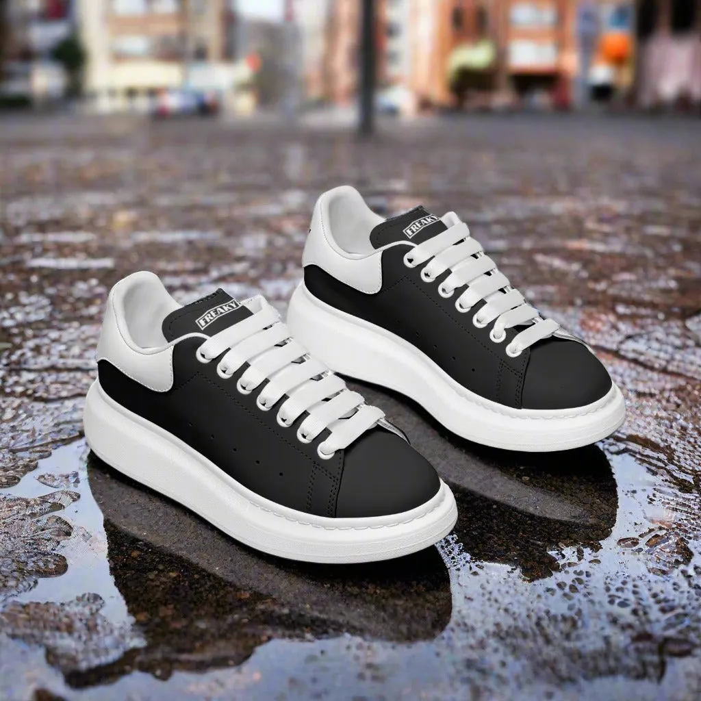 Freaky Shoes® Black Lace Up Sneakers