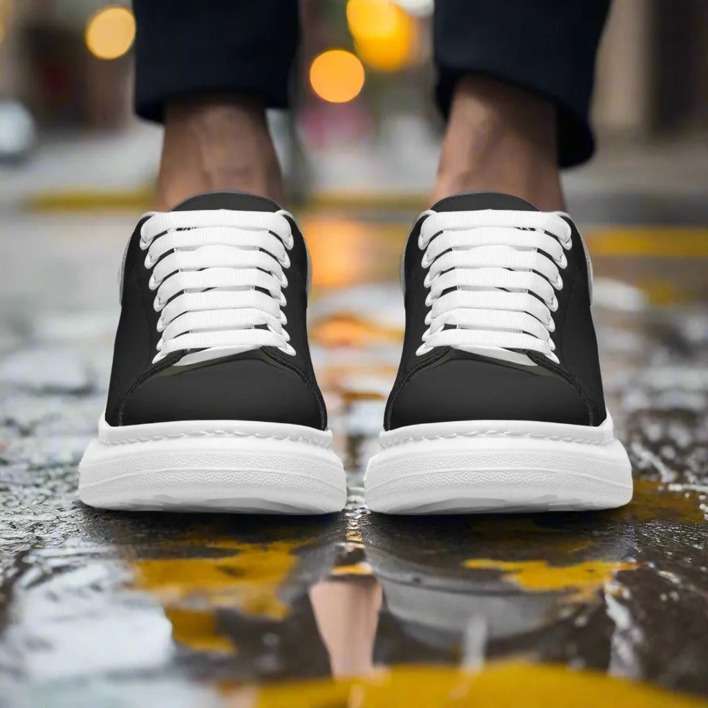 Freaky Shoes® Black Lace Up Sneakers