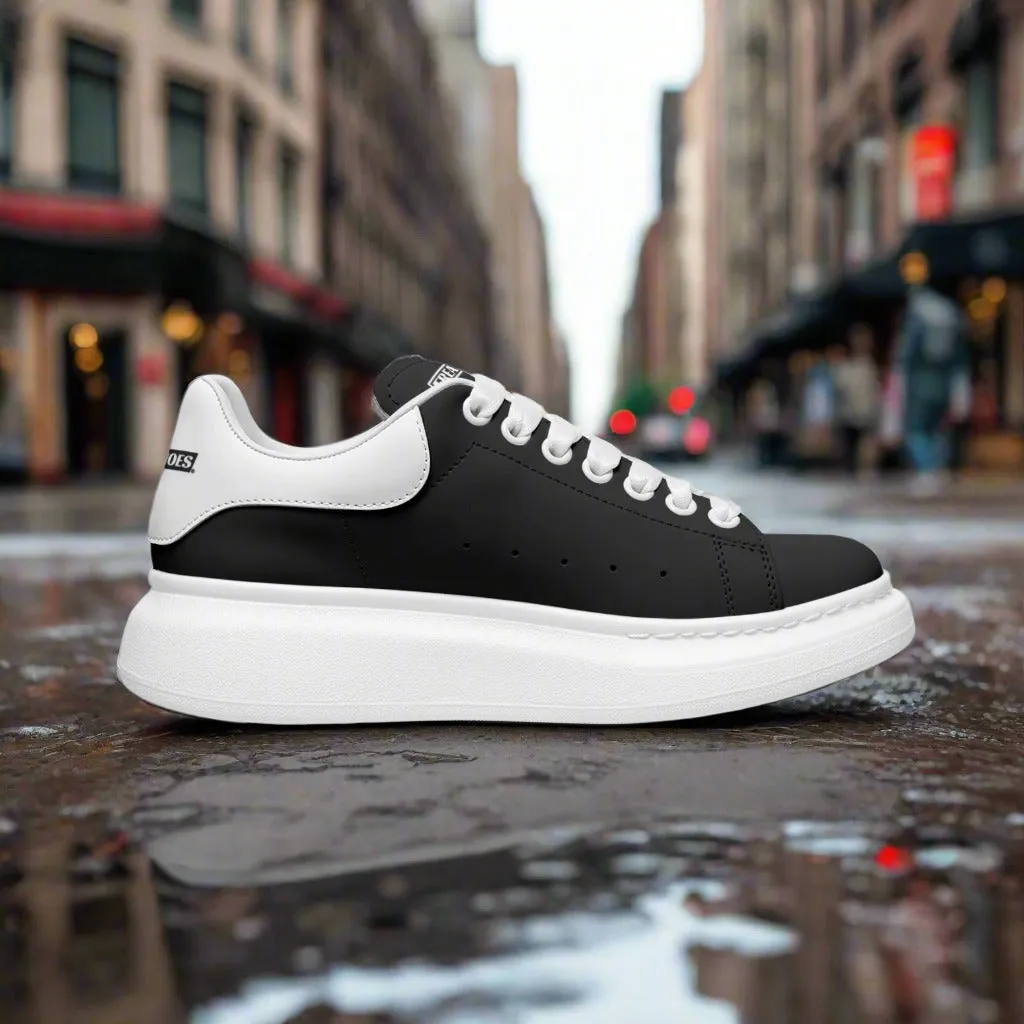 Freaky Shoes® Black Lace Up Sneakers