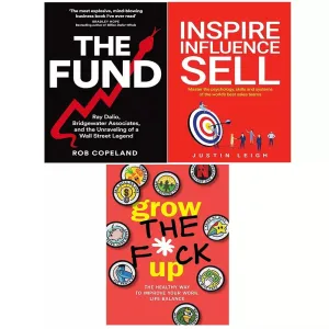 Fund,Inspire Influence Sell Justin Leigh,Grow the F ck Up Chartwell 3 Books Set