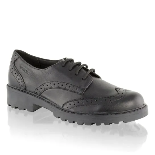 Geox Casey Black Brogue