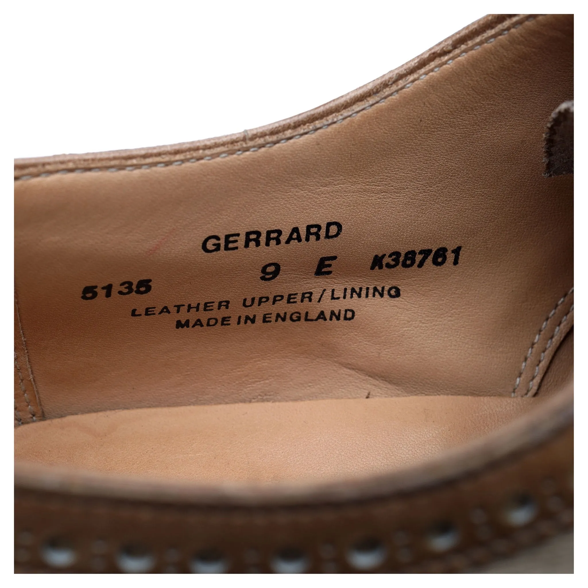 'Gerrard' Two Tone Tan Brown Leather Oxford Brogue UK 9 E
