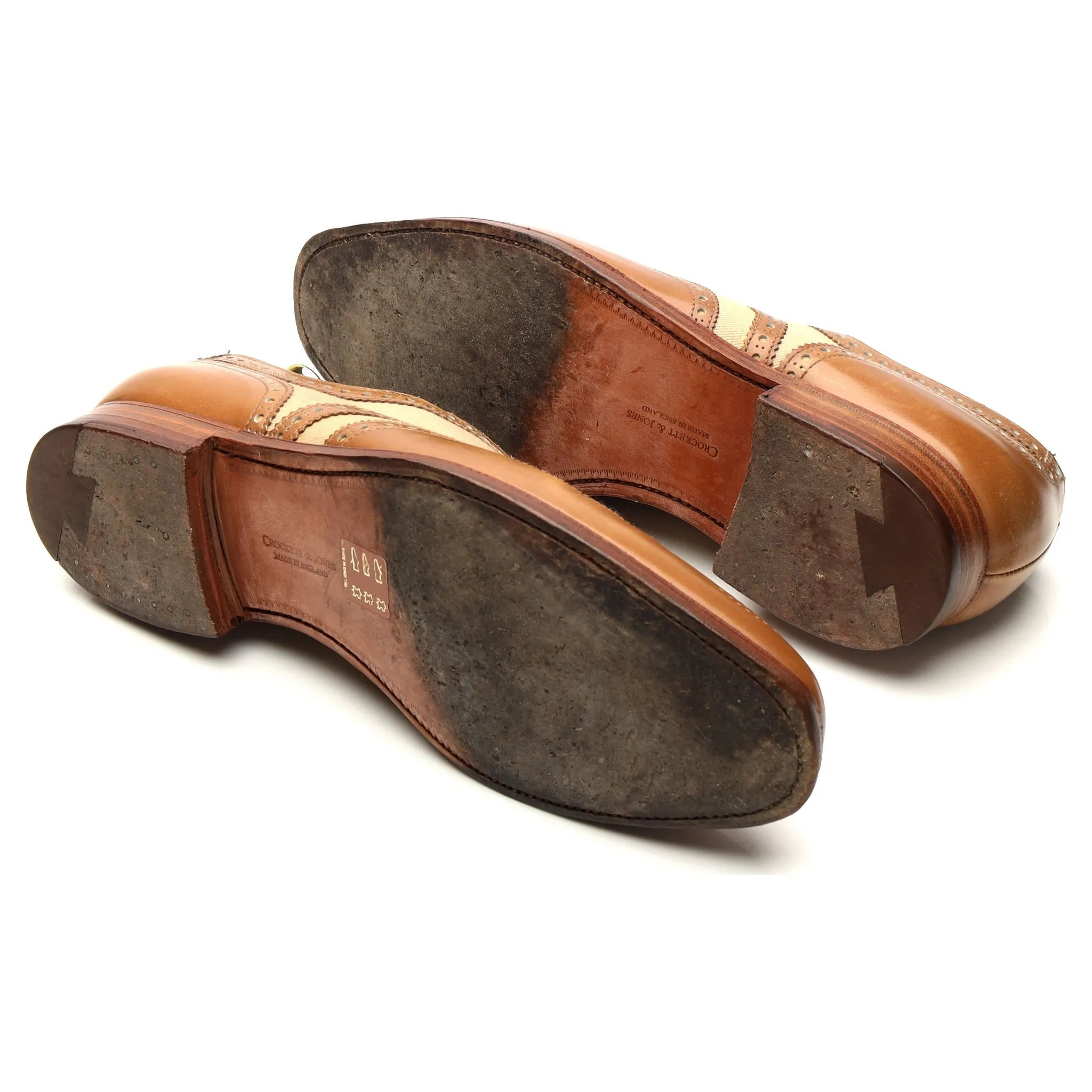 'Gerrard' Two Tone Tan Brown Leather Oxford Brogue UK 9 E