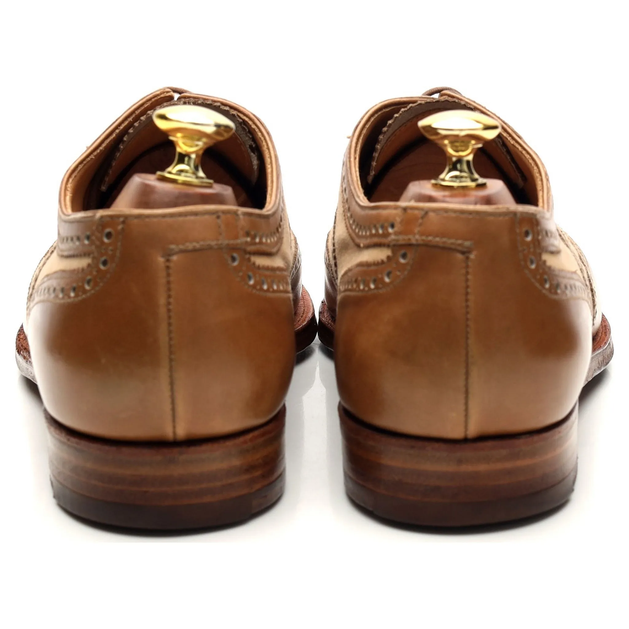 'Gerrard' Two Tone Tan Brown Leather Oxford Brogue UK 9 E