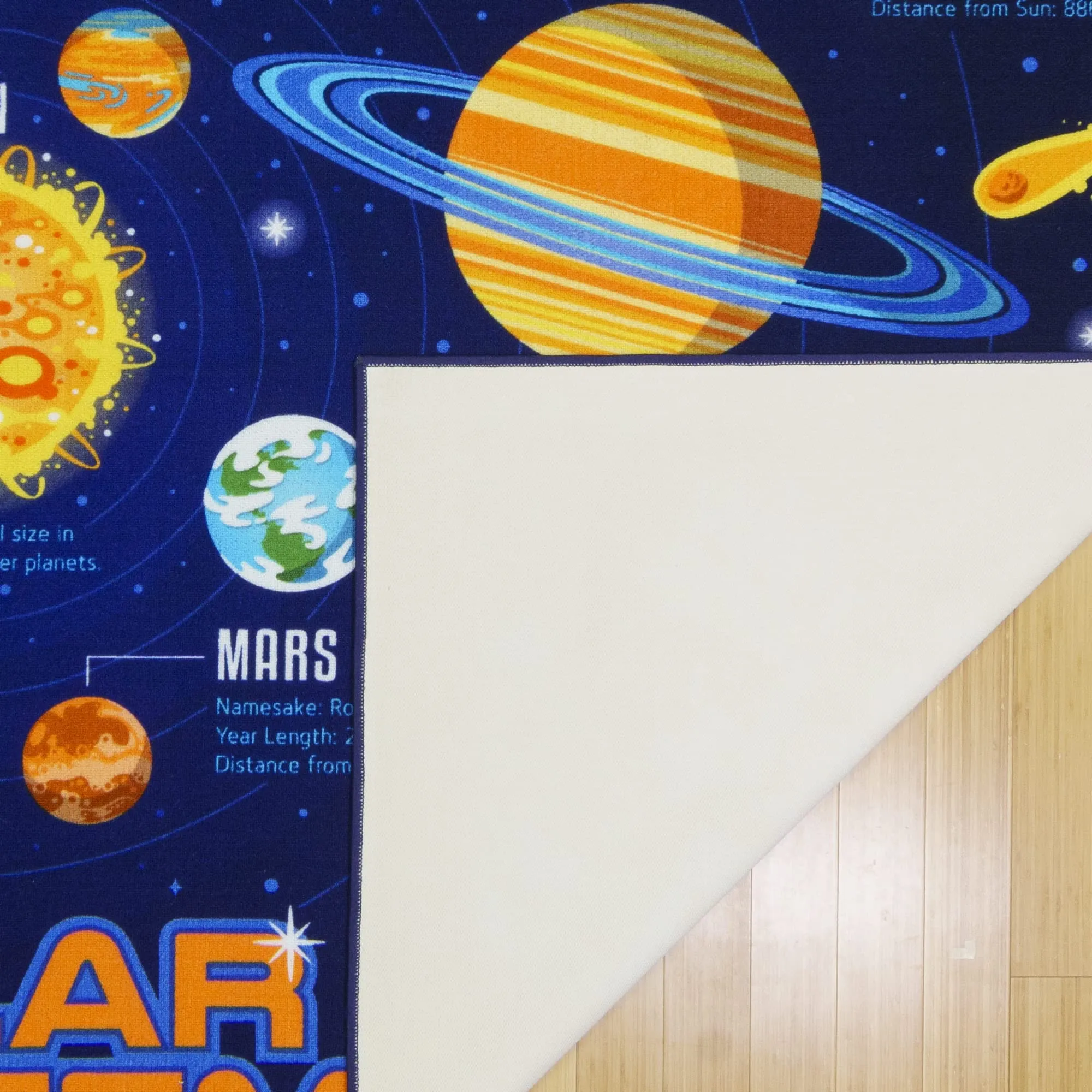 Gertmenian Teach Me Solar System Kids’ Area Rug for Education and