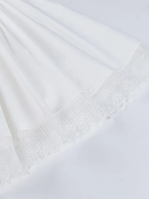 Gothic Lolita Dresses Lace Up Lace White