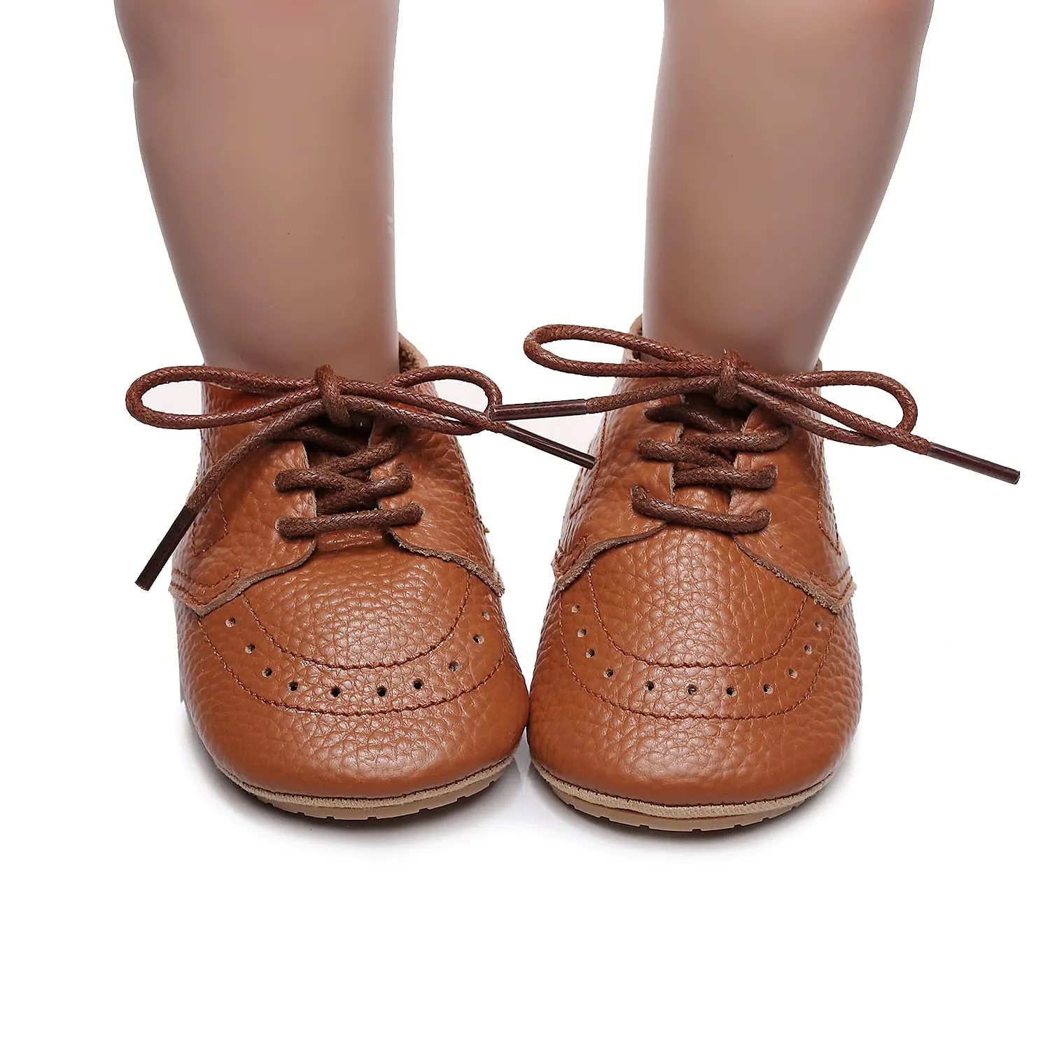 Greceen Infant Baby Boys Girls Leather Loafers Comfort Oxford Dress Wedding Shoes First Walker Outdoor Shoes Crib Shoes 225 Brown 11