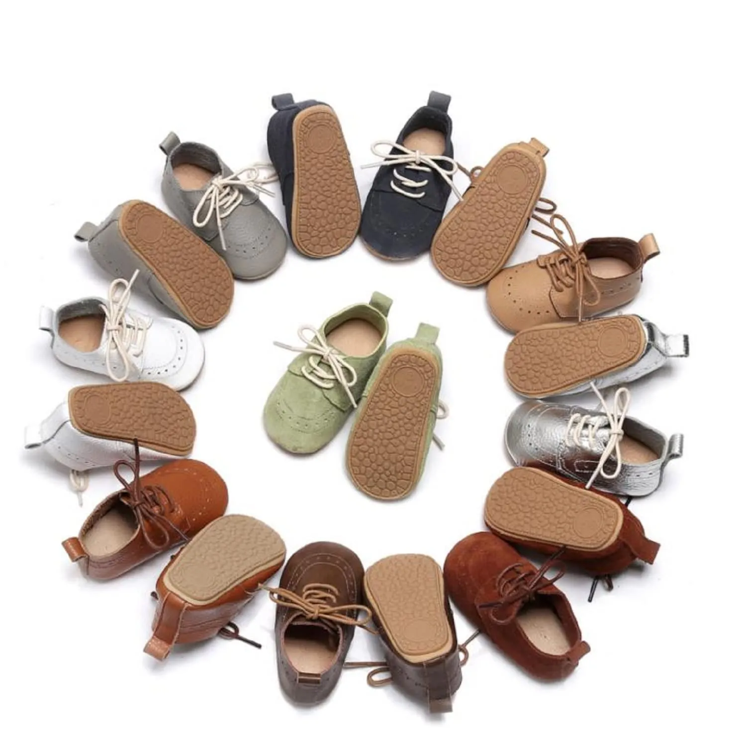 Greceen Infant Baby Boys Girls Leather Loafers Comfort Oxford Dress Wedding Shoes First Walker Outdoor Shoes Crib Shoes 225 Brown 11