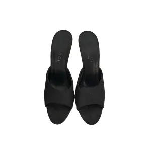 Gucci Black Monogram Heels