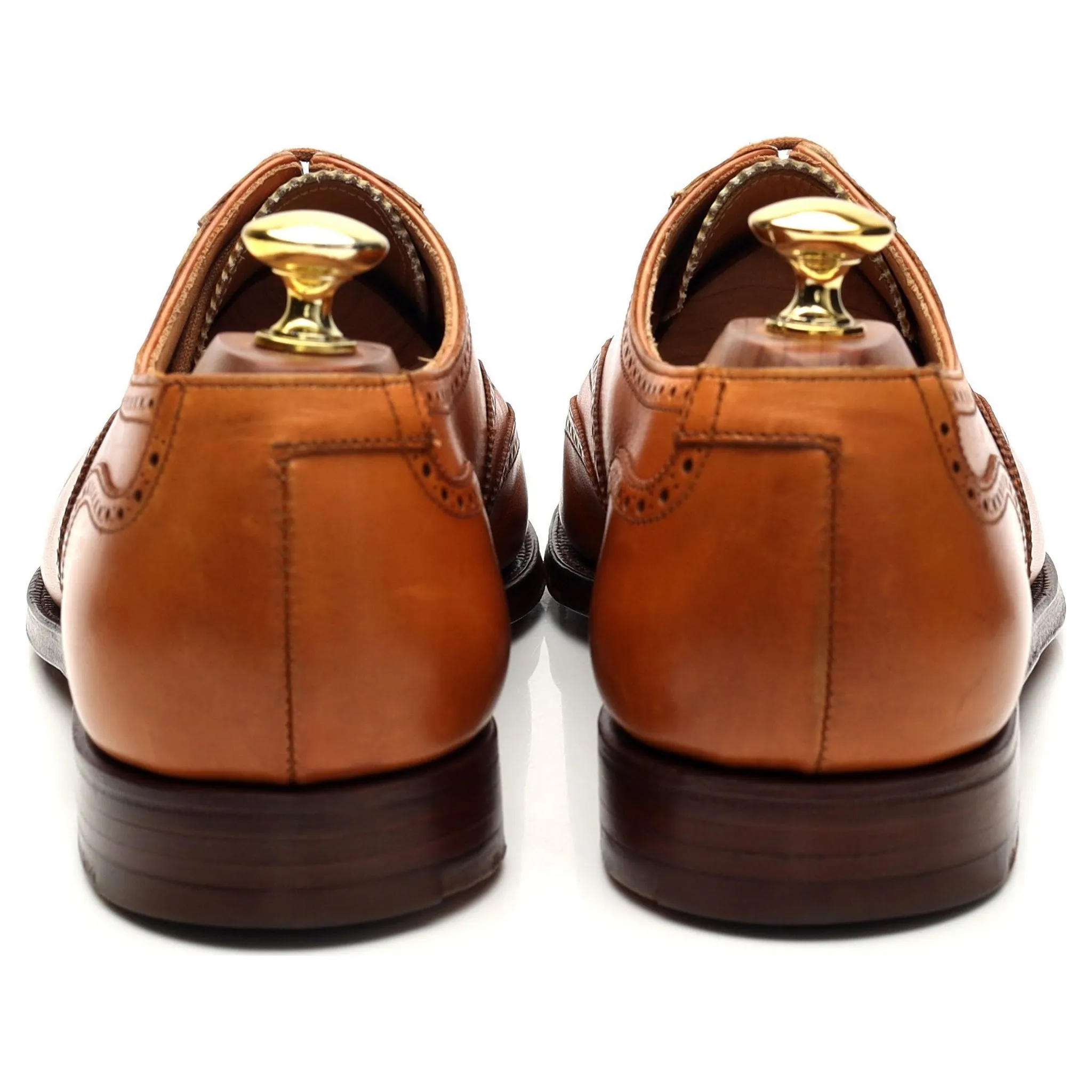 'Guildford' Tan Brown Leather Oxford Brogues UK 8.5 E