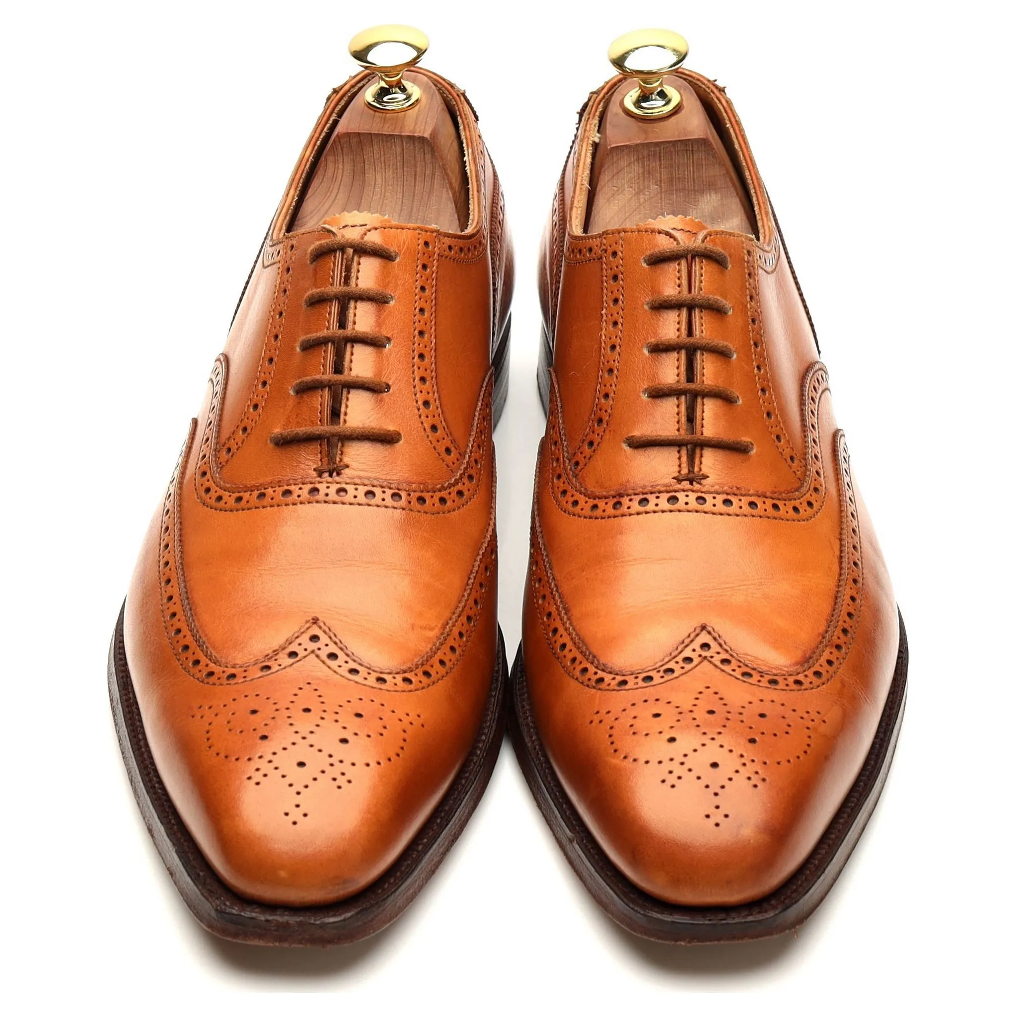 'Guildford' Tan Brown Leather Oxford Brogues UK 8.5 E