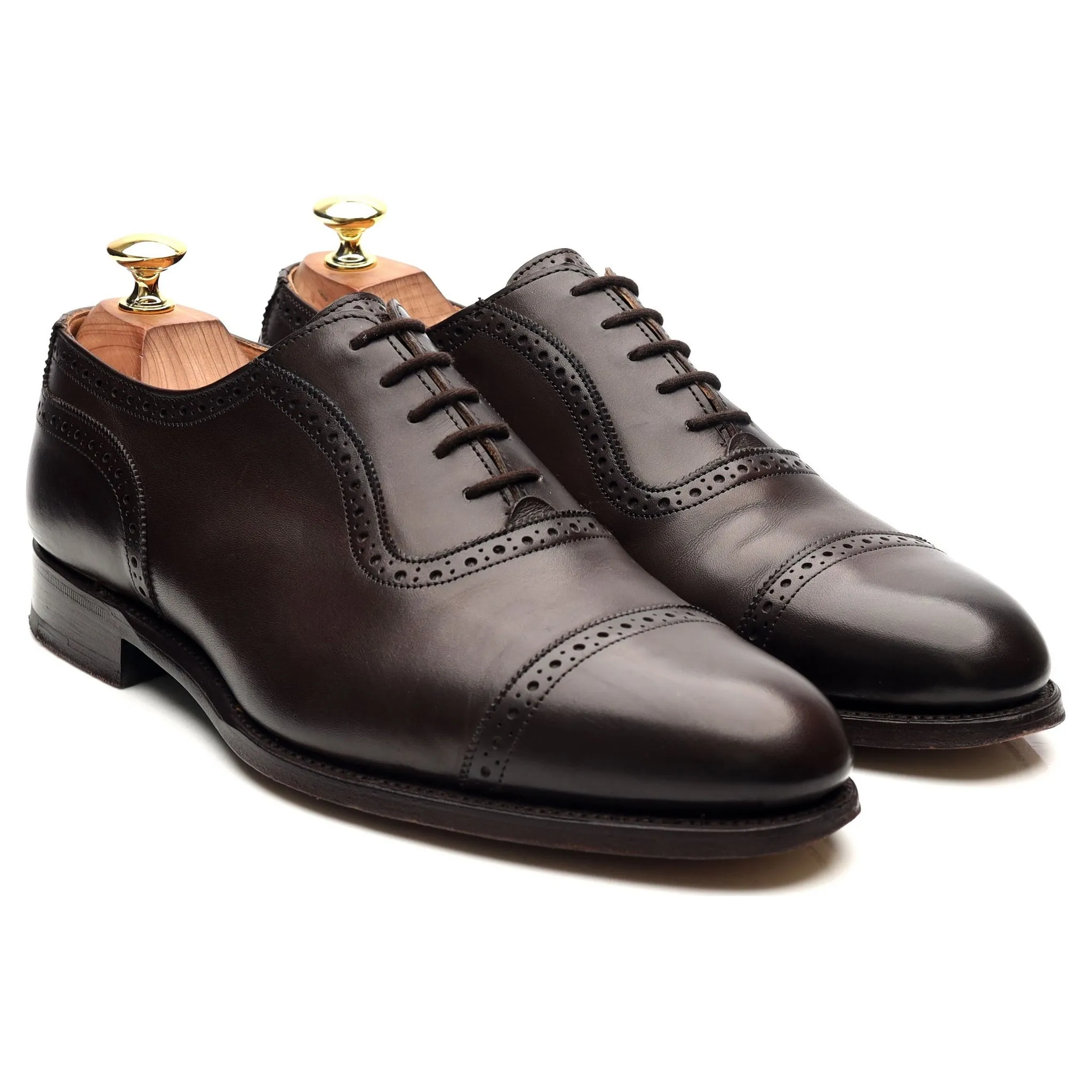 'Hamilton' Dark Brown Leather Oxford UK 8.5