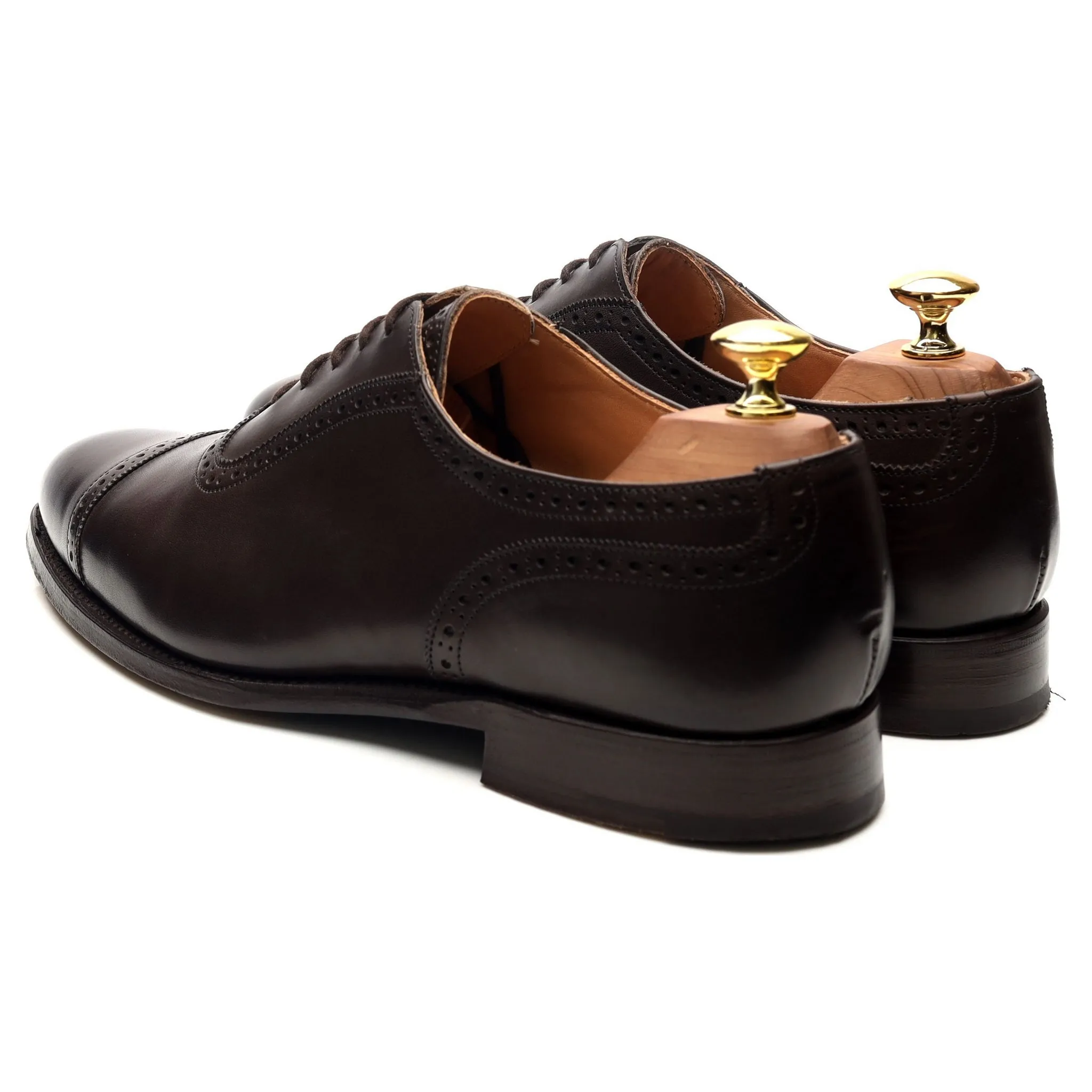 'Hamilton' Dark Brown Leather Oxford UK 8.5