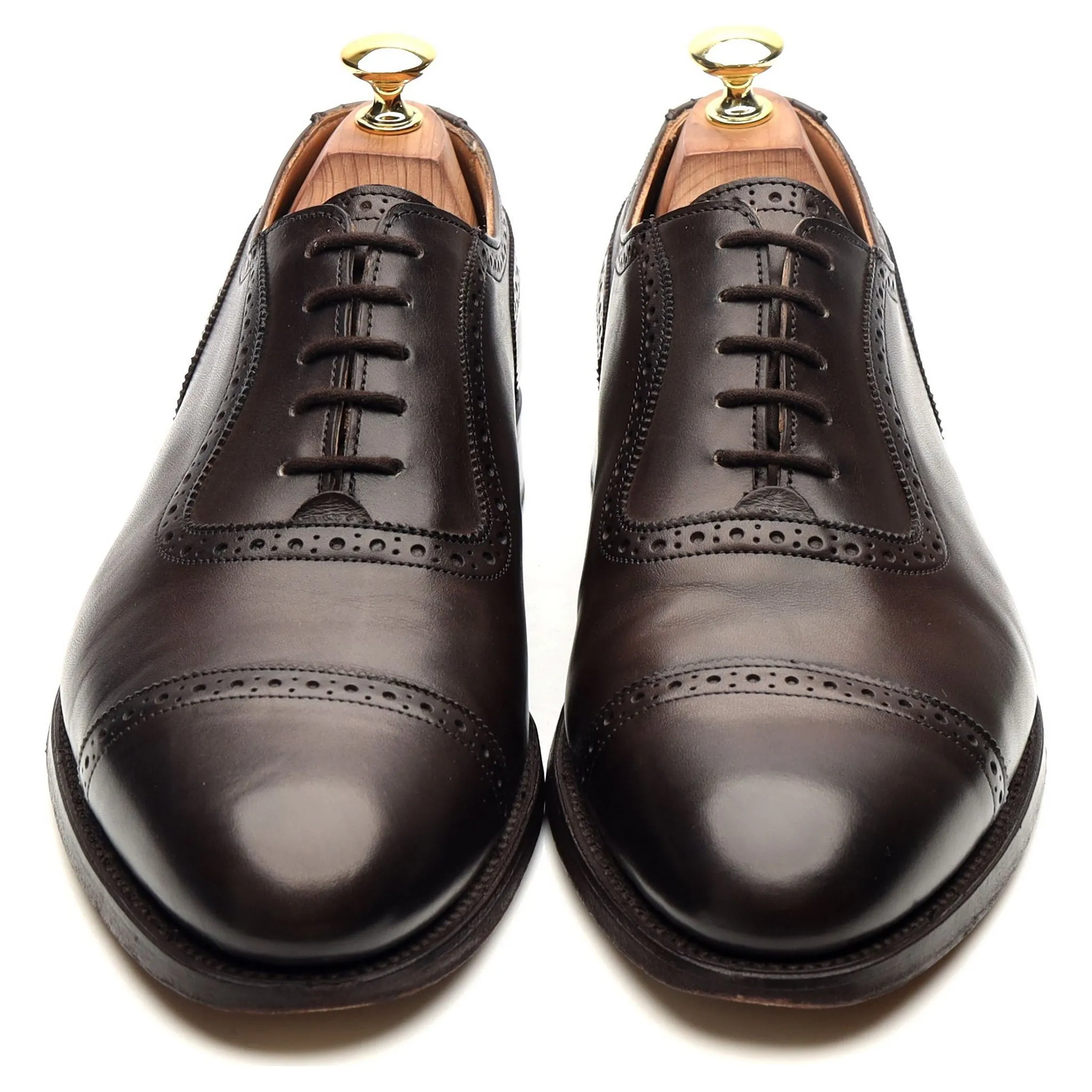 'Hamilton' Dark Brown Leather Oxford UK 8.5