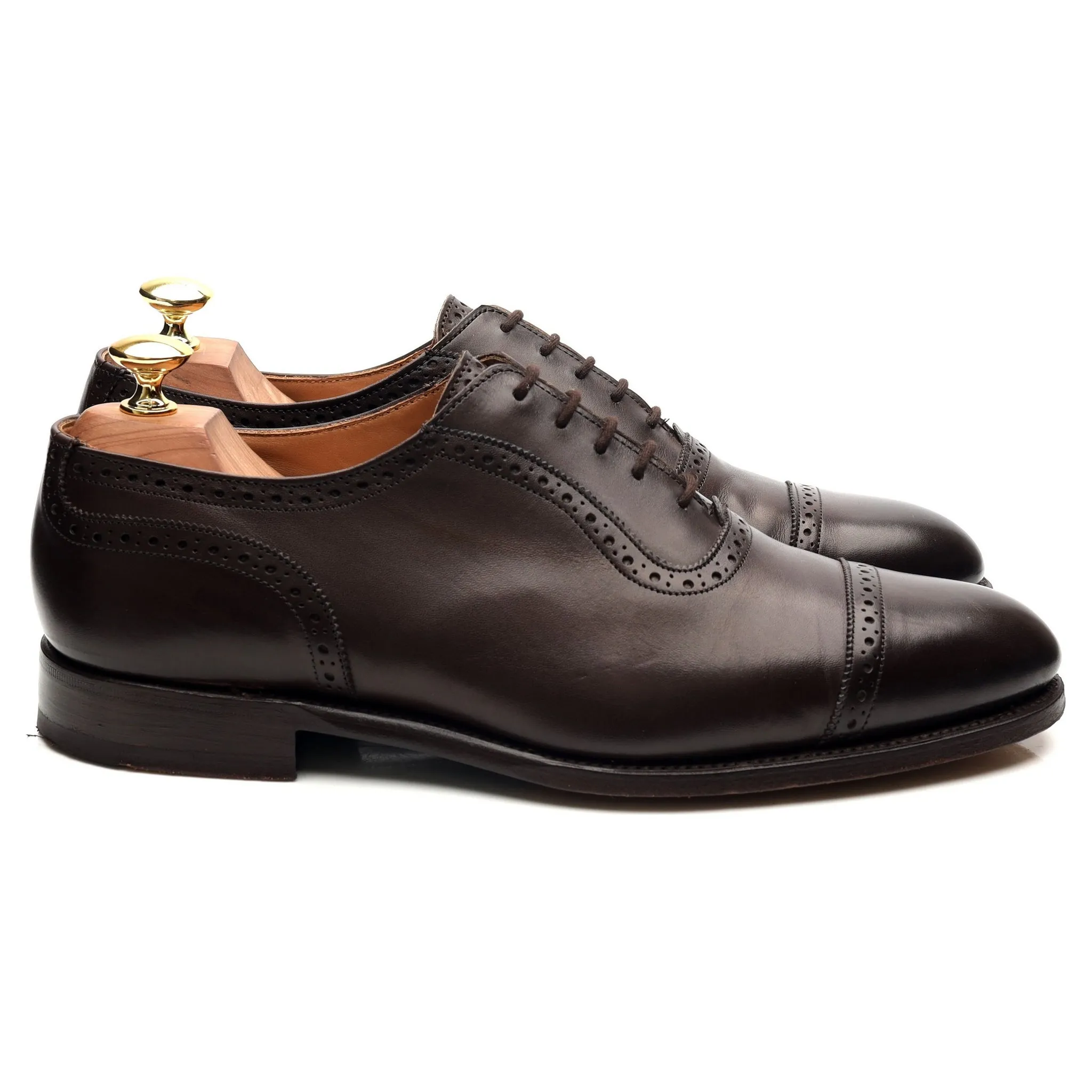 'Hamilton' Dark Brown Leather Oxford UK 8.5
