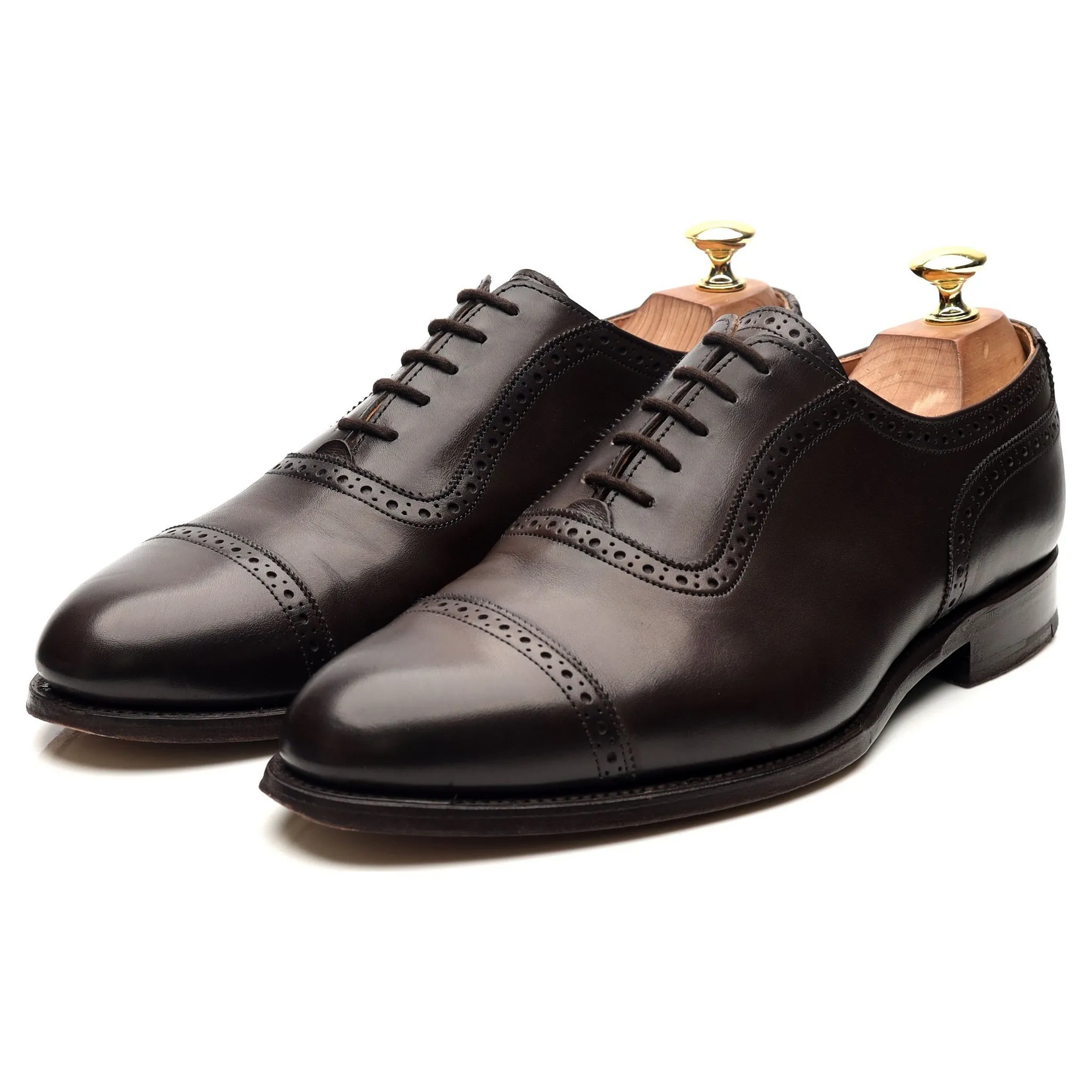 'Hamilton' Dark Brown Leather Oxford UK 8.5
