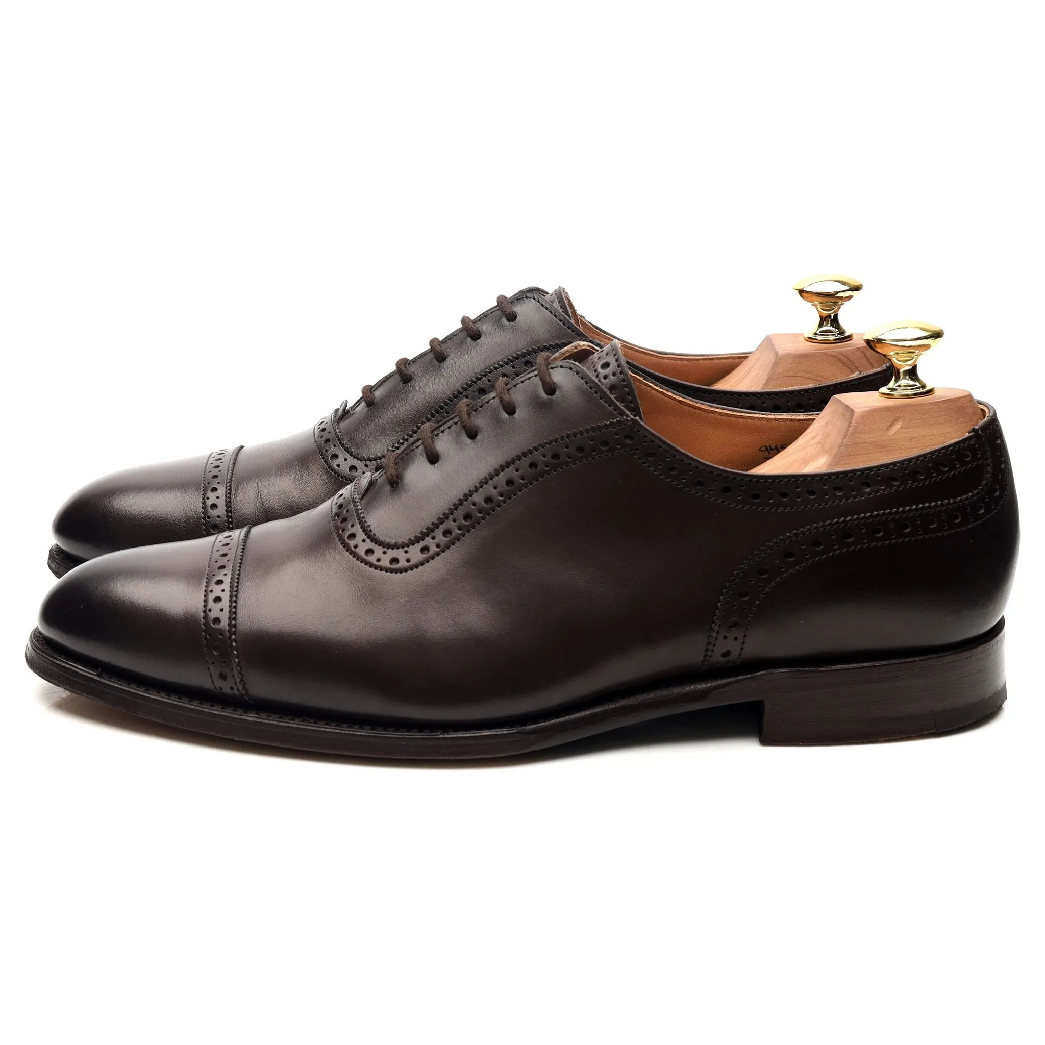 'Hamilton' Dark Brown Leather Oxford UK 8.5