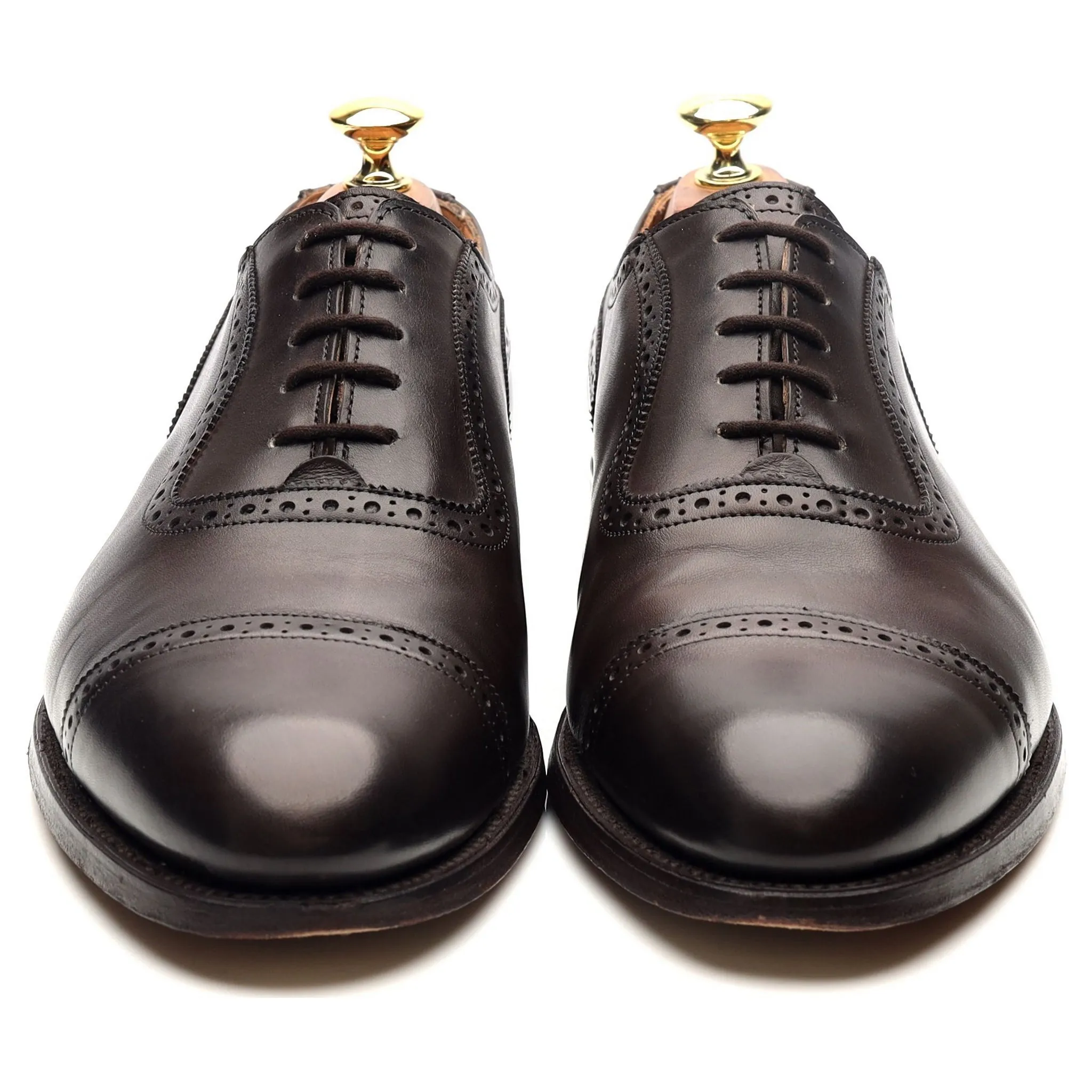 'Hamilton' Dark Brown Leather Oxford UK 8.5