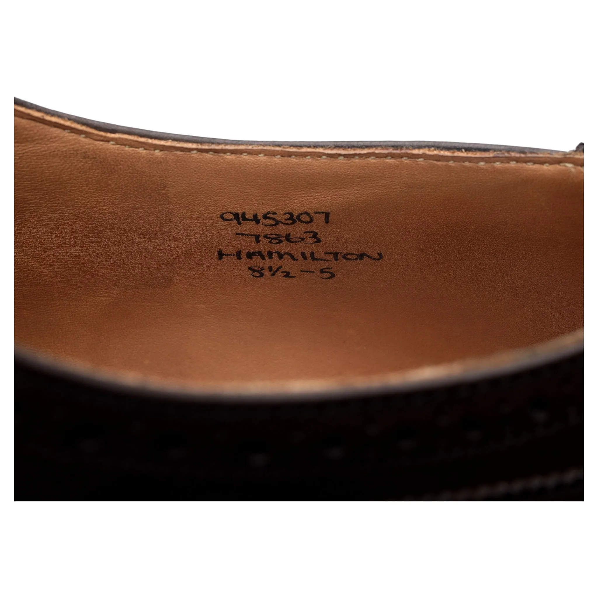'Hamilton' Dark Brown Leather Oxford UK 8.5