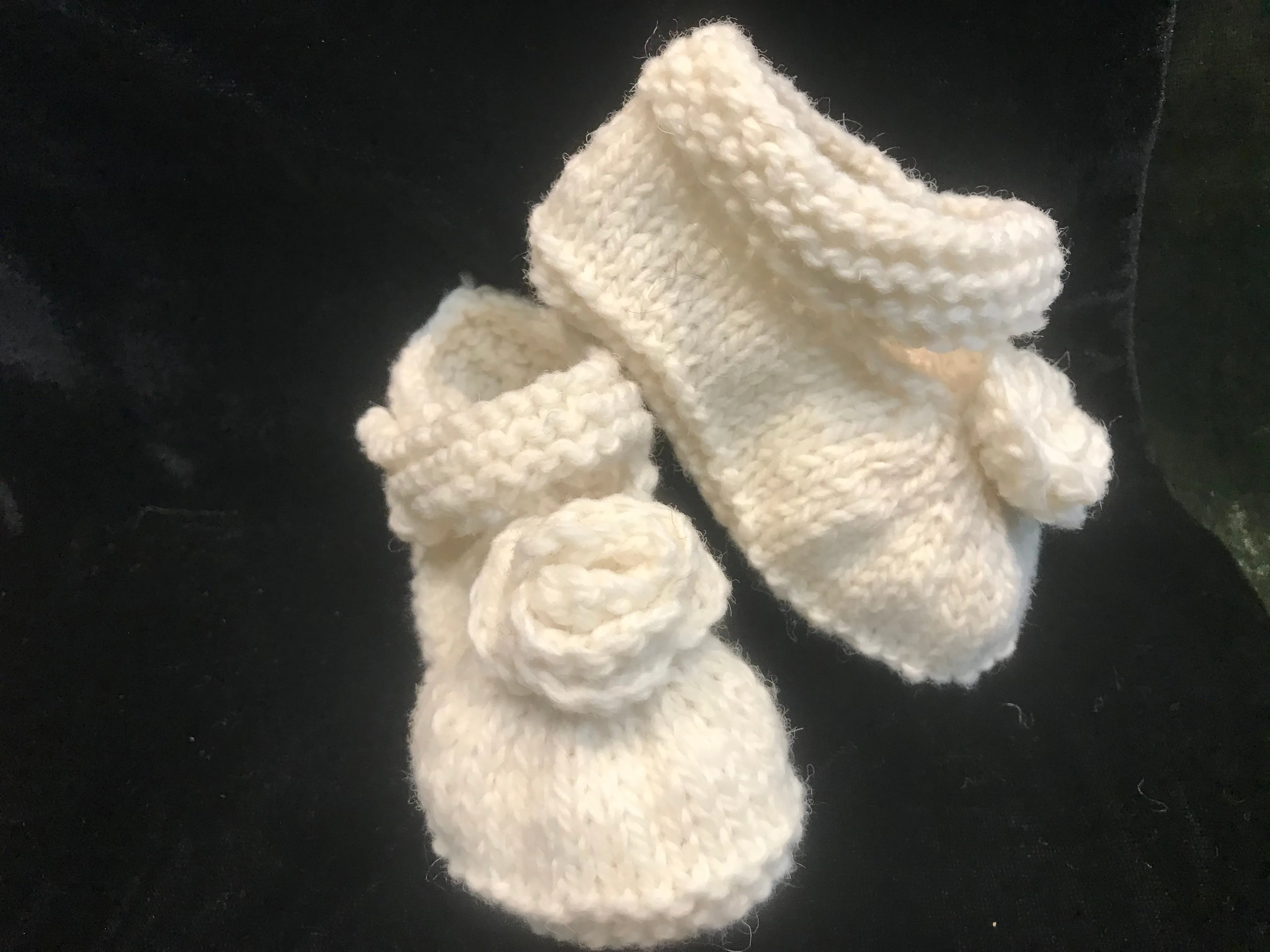 Handknit Aran Baby Moccasins